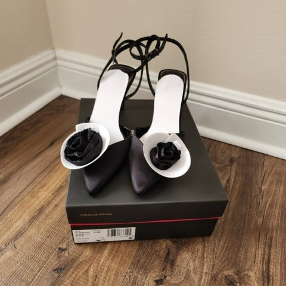 Black Dress Heel Shoes Size 8.5 - Picture 7 of 8